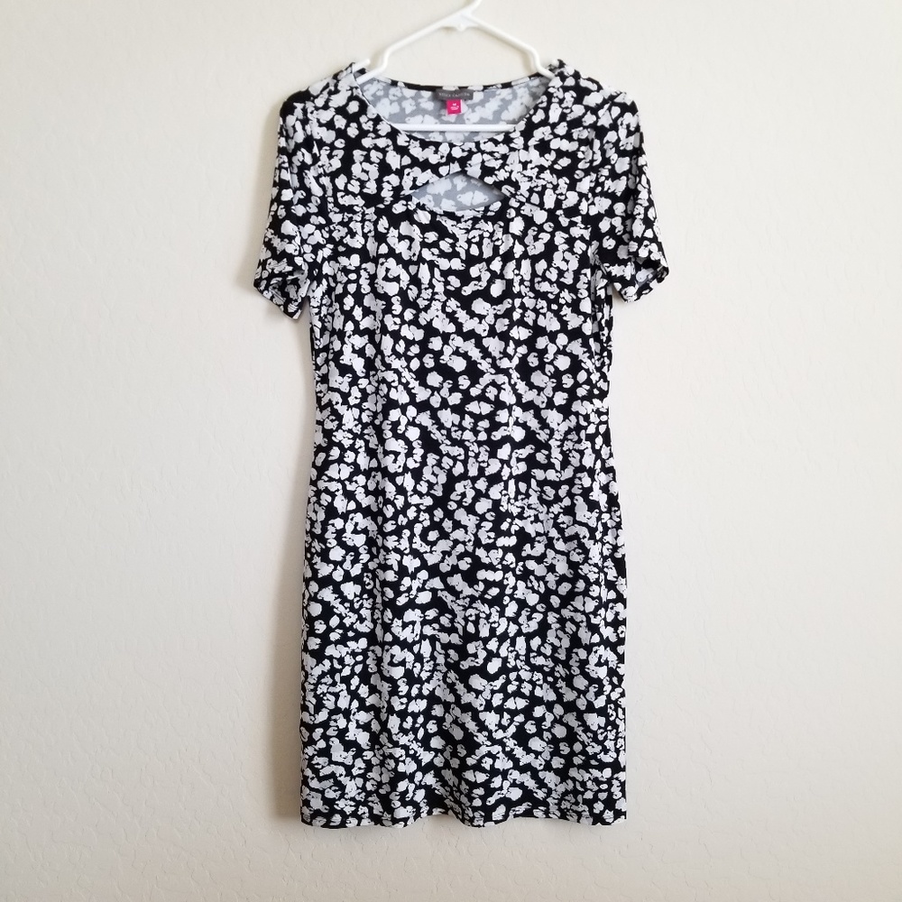 Vince Camuto leopard animal print bodycon Dress M